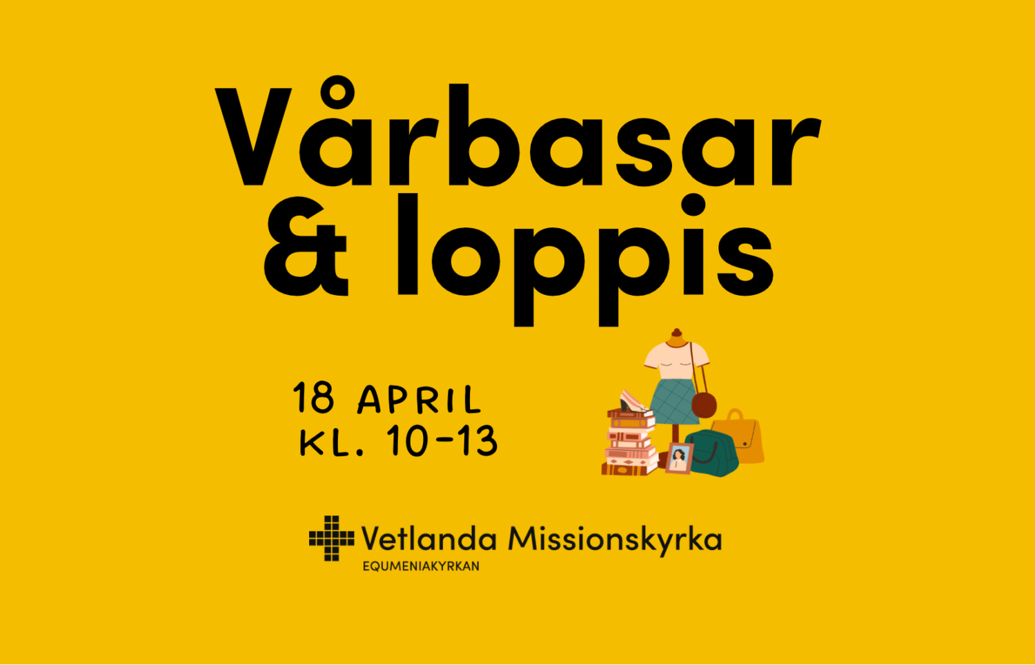 Vårbasar och loppis, 18 april